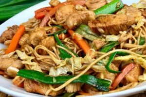 fideos chinos con pollo y verduras ingredientes