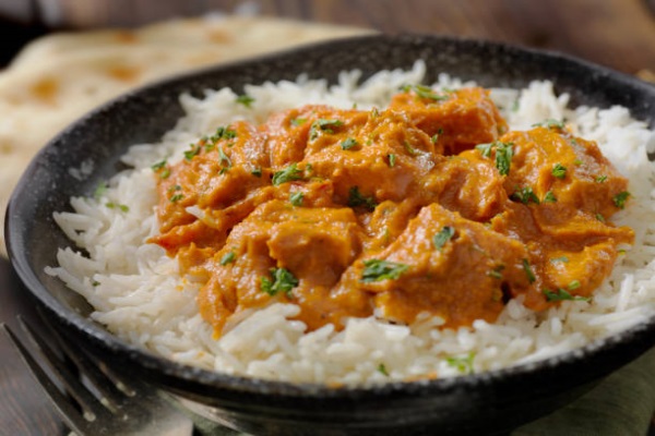 pollo al curry con arroz basmati receta